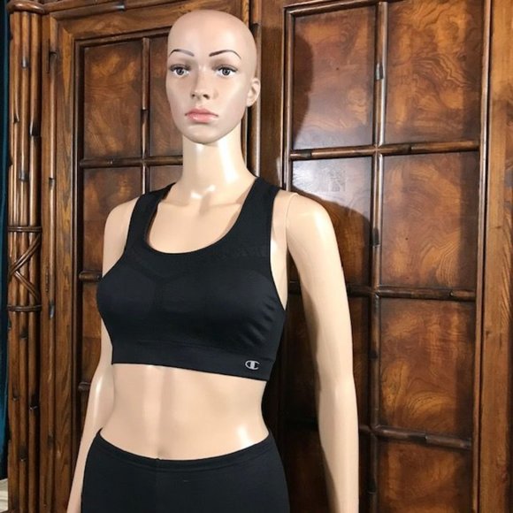 Champion Freedom Seamless Racerback Black Sport Bra - Picture 3 of 7